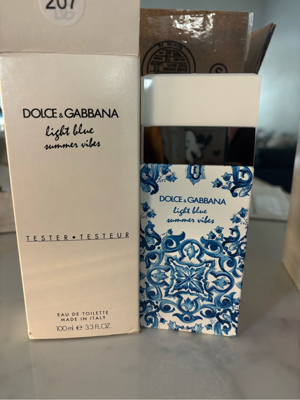 Dolce & Gabbana Light Blue Summer Vibes Blue & White Decorative Bottle